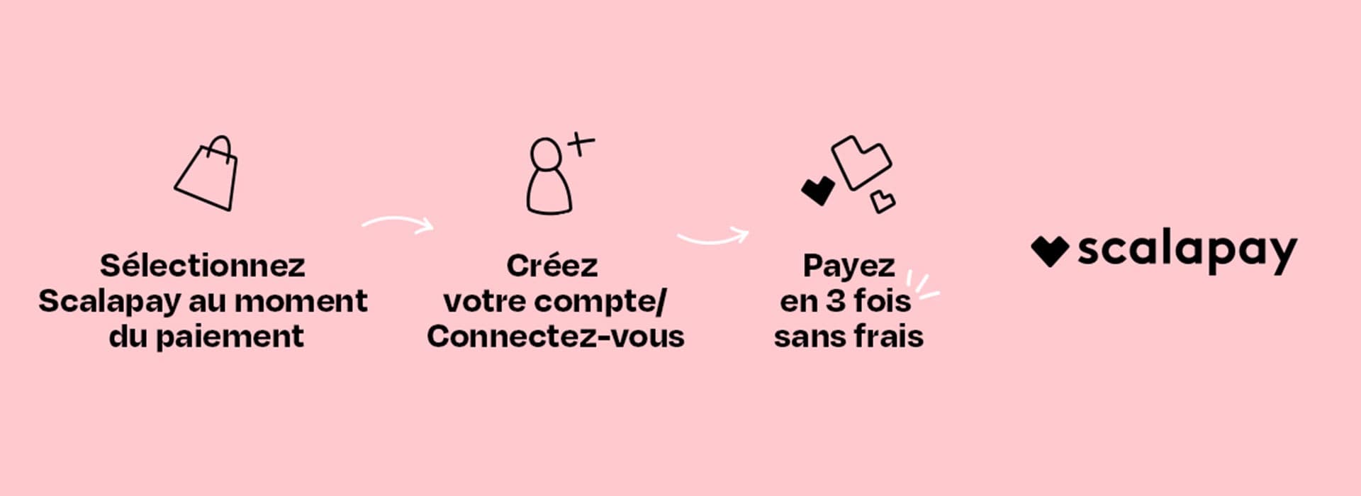 Bannière paiement en 3 fois Scalapay